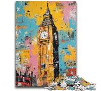 Puzzles pour Adultes 1000 pièces, Puzzles Difficiles Paris Londres, Jeu éducatif Familial, idéal pour la décoration de Bureau (26x38cm)