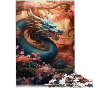 Puzzles pour Adultes 1000 pièces Puzzles Dragon Japonais Cerise Jeu intellectuel est idéal comme Cadeau pour Toute la Famille 26x38cm