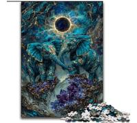 Puzzles pour Adultes 1000 pièces Puzzles éléphant Magique en Carton Un Casse-tête Stimulant pour Les Adolescents, Parfait pour la décoration intérieure ou comme Cadeau Taille 38x26CM