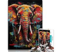 Puzzles pour Adultes 1000 pièces Puzzles Éléphants d'Afrique, Design Dynamique et Unique Expérience de Puzzle relaxante et stimulante (Taille 38x26cm)