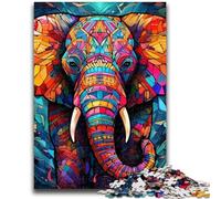 Puzzles pour Adultes 1000 pièces, Puzzles éléphants psychédéliques Difficiles, Anti-Stress, défi Difficile, adapté à la décoration de Bureau 50x75cm