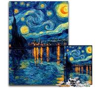 Puzzles pour Adultes 1000 pièces Puzzles en Bois Ciel étoilé Bateau Jeux éducatifs, pour renforcer l'amour Entre Couples à partir de 14 Ans 50x75cm