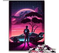 Puzzles pour Adultes, 1000 pièces, Puzzles en Bois colorés au Motif de Voitures Fluo, idéal comme Cadeau de Vacances ou d'anniversaire, Jeu de fête, 1000 pièces(50x75cm)