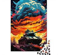 Puzzles pour Adultes 1000 pièces, Puzzles en Bois créatifs et colorés sur Le thème des Chars d'assaut, pour Adultes et Adolescents. Jeu Stimulant de 1000 pièces (75 x 50 cm).