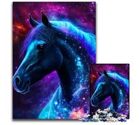 Puzzles pour Adultes, 1000 pièces, Puzzles en Bois Galaxy Horse, pour Les Adolescents, Les Couples et Les Amis pour Les Anniversaires et Noël 50x75cm/19,68x29,52 Pouces
