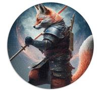 Puzzles pour Adultes 1000 pièces, Puzzles Fox Warrior pour Adultes, Jeu interactif Familial, décoration d'intérieur à Faire soi-même, défi cérébral, Cadeau 67,5 x 67,5 cm