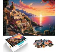 Puzzles pour Adultes 1000 pièces Puzzles la côte amalfitaine Casse-tête pour 26x38cm Décoration intérieure Unique et Cadeaux Convient aux Adolescents de 14 Ans et Plus