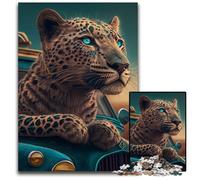 Puzzles pour Adultes 1000 pièces Puzzles Léopard Fantastique pour Adultes pour Les Adolescents, Les Couples et Les Amis pour Les Anniversaires, Noël 26x38cm/10,23x14,96 Pouces