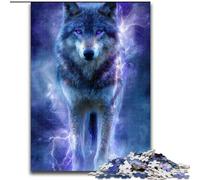 Puzzles pour Adultes 1000 pièces Puzzles Loup éclair pour Adultes 50X75CM Idéal pour Les Amoureux, Cadeau Parfait de Noël, du Nouvel an, de la Saint-Valentin