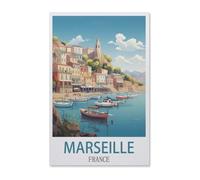 Puzzles pour Adultes, 1000 Pièces Puzzles,Marseille France,Jeu De Puzzle Oeuvre pour Adultes Adolescents Jouant À La Maison Divertissement Jouets Décor À La Maison(75x50cm)-AB68