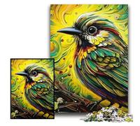 Puzzles pour Adultes 1000 pièces Puzzles Moineau Vert pour Adultes 26x38cm Cadeau Parfait pour Les Parents, Les Amoureux, Les Amis - 14 Ans et Plus