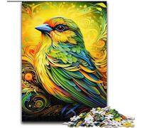 Puzzles pour Adultes, 1000 pièces, Puzzles Moineau Vert pour Adultes, Cadeau de Noël, idéal pour Le Bureau, la Chambre, Le Salon (Taille 50x75cm)