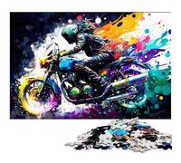 Puzzles pour Adultes 1000 pièces Puzzles Moto Cool pour Adultes Casse-tête Haute difficulté pour Adolescents 50x75cm / 19,68x29,52 Pouces