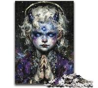 Puzzles pour Adultes 1000 pièces Puzzles Mystérieuse Elfe Fille Jouets Jeux Éducatifs Anti-Stress Collection Artistes, Beaux-Arts 50x75cm