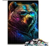 Puzzles pour Adultes, 1000 pièces, Puzzles Ours Brun Boxeur pour Adultes, 1000 pièces pour Adolescents et Famille, Cadeau de Noël idéal (Taille 50x75cm)