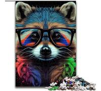Puzzles pour Adultes, 1000 pièces, Puzzles Pop Art Raton Laveur en Carton, pour Noël, Halloween, Pâques, Nouvel an, 1000 pièces(26x38cm)