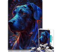 Puzzles pour Adultes 1000 pièces Puzzles pour Adultes Chien Dogue Allemand Difficile Jeu Familial éducatif adapté à la décoration de Bureau 38x26cm