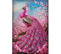 Puzzles pour Adultes 1000 pièces Puzzles pour Adultes Jeu éducatif Challenge 1000 Puzzle Amusants en Famille (Paon Rose)