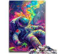 Puzzles pour Adultes 1000 pièces Puzzles psychédéliques Astronautes Jouets éducatifs Jeux Anti-Stress Collection d'artistes, Beaux-Arts 26x38cm