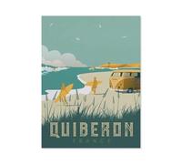 Puzzles pour Adultes 1000 Pièces Puzzles Puzzles，Affiche de Voyage Vintage de Quiberon en France，Bricolage Adulte Enfants Puzzles Adultes Jeux Éducatifs pour Enfants Cadeaux Adultes（50x70cm）-BO7