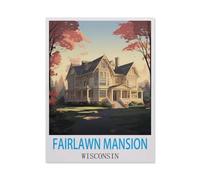 Puzzles pour Adultes 1000 Pièces Puzzles Puzzles，Maison Historique Fairlawn, Wisconsin，Bricolage Adulte Enfants Puzzles Adultes Jeux Éducatifs pour Enfants Cadeaux Adultes（75x50cm）-J22