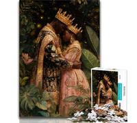 Puzzles pour Adultes 1000 pièces Puzzles Roi et Reine pour Adultes, Anti-Stress Staycation Kill Time Améliorer l'amour Entre Les Couples (Taille 75x50cm)