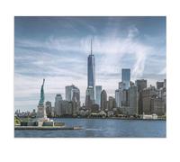 Puzzles pour Adultes 1000 Pièces Puzzles，Statue de la Liberté, Skyline de Manhattan, One World Trade Center, New York，Jeu De Puzzle 1000 Pièces（50x70cm）-V26