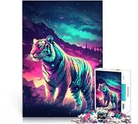 Puzzles pour Adultes 1000 pièces Puzzles Tigre sous Les étoiles Casse-tête pour 26x38cm Soulagement du Stress Staycation Tue Le Temps pour Les Adolescents de 14 Ans et Plus