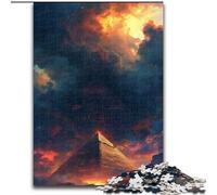 Puzzles pour Adultes 1000 pièces Pyramide de Gizeh en Bois, Jeu d'activités familiales, décoration Murale 1000 pièces(50x75cm)