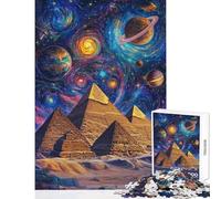 Puzzles pour Adultes 1000 pièces Pyramides galactiques Odyssée Cosmique Jeux familiaux pour s'amuser en Famille Décoration intérieure Jouets Cadeaux d'anniversaire et Cadeaux Uniques (38x52cm)