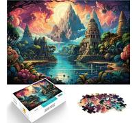 Puzzles pour Adultes 1000 pièces Pyramides mayas Désert Jouet Jeu intellectuel 26x38cm Collection d'artistes Beaux-Arts pour Adolescents 14 Ans et Plus