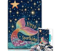 Puzzles pour Adultes 1000 pièces Queue de sirène 1000 pièces, activité Amusante pour la Maison, Jouets pour Les Jours de Pluie, Cadeaux d'anniversaire (Taille 75x50cm)
