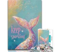 Puzzles pour Adultes 1000 pièces Queue de sirène, Jeu Stimulant, idéal comme Cadeau pour Toute la Famille (Taille 38x26cm)
