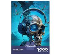 Puzzles pour Adultes 1000 Pièces Rad Nightshade Music Skull Puzzle pour Adultes - Jouets À Monter Soi-même - Décoration Parfaite - Cadeaux Uniques pour Anniversaires Et Noël 70x50cm/1000pcs