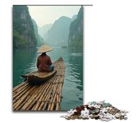 Puzzles pour Adultes 1000 pièces Radeau en Bambou Puzzle Impossible Jeu Familial Soulagement du Stress Défi Difficile 1000 pièces (75 x 50 cm)