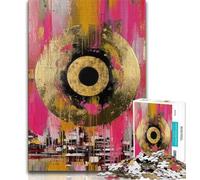 Puzzles pour Adultes 1000 pièces Record Peinture à l'huile Adolescent Puzzle Jeu Familial Soulagement du Stress Défi Difficile Convient aux Couples 26x38cm