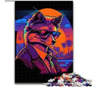 Puzzles pour Adultes 1000 pièces Red Fox Butcher Gangster Jigsaw en Carton, idéal pour et en Famille - Cadeau Parfait pour Les Vacances, Les Anniversaires 1000 pièces(26x38cm)