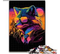 Puzzles pour Adultes 1000 pièces Red Fox Hitman Gangster Puzzles en Carton, Divertissement Relaxant, Cadeau de Noël Parfait et décoration intérieure 1000 pièces(26x38cm)