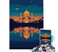 Puzzles pour Adultes 1000 pièces Reflets du Palais Doré la Nuit Jeu Amusant et éducatif Décoration Murale (75x50cm)