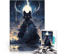 Puzzles pour Adultes 1000 pièces Regard félin Lunaire Compétition de Vitesse Manuelle est idéal comme Cadeau pour Toute la Famille 50x70cm