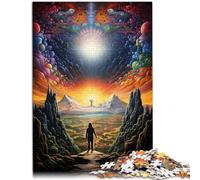 Puzzles pour Adultes 1000 pièces Regarder Le Monde Seul Apprentissage Puzzle éducatif 26x38cm Décoration d'intérieur Unique et Cadeaux