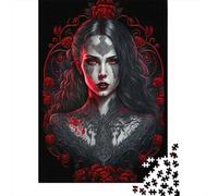 Puzzles pour Adultes 1000 pièces Reine des ténèbres Gothiques Puzzle rectangulaire créatif Jeu de décompression 1000 pièces (75 x 50 cm)