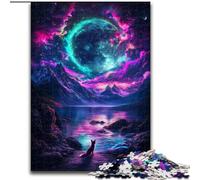 Puzzles pour Adultes 1000 pièces Renard sous la planète Puzzles 1000 pièces pour Adultes Décoration Murale et Jeu Familial Cadeau (Taille 26x38cm)