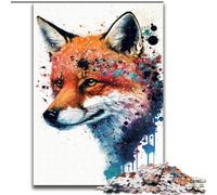 Puzzles pour Adultes, 1000 pièces Renards Puzzles colorés Difficiles pour Adultes Taille 38x26cm Parfait pour Les Adolescents et la décoration intérieure