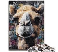 Puzzles pour Adultes 1000 pièces représentant des chameaux Un défi à relever, mais Amusant et Humoristique Cadeau d'anniversaire, Cadeaux, décoration Murale 26x38cm