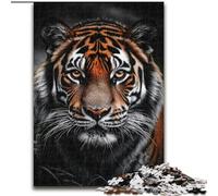 Puzzles pour Adultes 1000 pièces représentant Un Tigre Africain et Un éléphant, Jeu intellectuel, Cadeau d'anniversaire, décoration Murale pour Les 14 Ans et Plus (Taille 26x38cm)