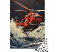 Puzzles pour Adultes 1000 Pièces Rescue Helicopter in Action -3 Puzzles pour Adultes Jeu Manuel Défi Difficile Aidez Votre Cerveau À Faire Travailler 52x38cm/1000pcs