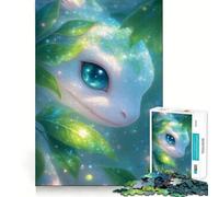 Puzzles pour Adultes 1000 pièces Rêves d'axolotl en Vert Jeu de logique et de réflexion Scène de Noël Amusante (50x75cm)