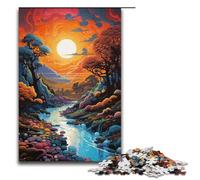Puzzles pour Adultes 1000 pièces Rivière psychédélique colorée Puzzle Impossible Jeu Familial Soulagement du Stress Défi Difficile 1000 PCS (38x26cm)