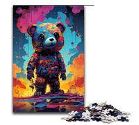 Puzzles pour Adultes 1000 pièces Robot Bear par SplattersLots of Thick Coloured Clouds Jigsaw Puzzle Home Educational Games DIY Toys Great Gift for Games 75x50cm